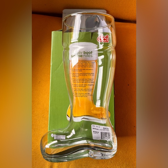 dci Other - XL Glass Beer Boot, Holds 3 Bottles of Beer.New in Box. Great Gift.